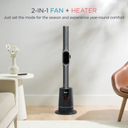 Shark TH202 TurboBlade Cool + Heat Bladeless Tower Fan & Heater