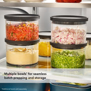 KitchenAid Go Cordless Top Down Chopper, 3.5 Cup Capacity, Stainless Steel S-Blade, Matte Black, KTCR350BM