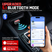 CHUSYYRAY Bluetooth OBD2 II Diagnostic Scanner with ELM327 25k80 Chip, Bluetooth 5.1, Universal Compatibility