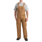 Berne Men's Vintage Washed Duck Bib Overall, Brown Duck, 42 x 28, Extra Small, B914BDXS420
