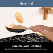 Ninja CW89012 Extended Life Essential Ceramic Cookware Set, 12 Piece