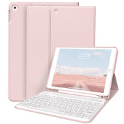 Aoub Keyboard Case for iPad 6th/5th Generation 2018/2017 9.7 Inch, iPad Air/Air 2, Pink - Durable Design