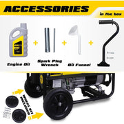 Aceup AG4350W Energy Portable Generator, 7HP 208cc 4-Stroke OHV Engine, 3600 Running Watts, 4350 Peak Watts, 4-Gallon Fuel Tank with Gauge, Wheel Kit