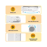 VAVSEA FP9078-UL Food Processor and Vegetable Chopper for Dicing Chopping Mincing BPA Free Stainless Steel Blades 500 Watt Peak Power White