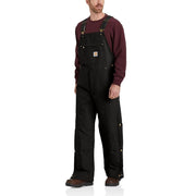 Carhartt 106672-BLK Firm Duck Loose-Fit Insulated Bib Overalls for Men, XL Regular, Black