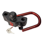 BROK Heavy Duty Universal Coupler Lock, Hardened Steel Shackle, Red E-Coat Finish, Fits 1 7/8