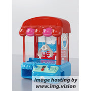 BH Teddy Bear Toy Crane Machine Plush, Arcade-Style Game with 10 Plush Toys, 10 Coins, USB Powered, Sturdy Construction