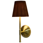Sterling & Noble Brown Rounded Pleated Rechargeable Wall Sconce, Integrated LED, Dimmable, Remote Control, Touch Sensor, Indoor Lighting