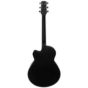 Jasmine S34C Orchestra Acoustic Guitar Bundle, Venetian Cutaway, Spruce Top, Sapele Back and Sides, Rosewood Fingerboard, Black