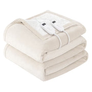 COWIN Flannel and Shu velveteen Heated Blanket with 10 Heating Levels, King Size