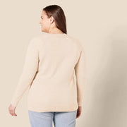Amazon Essentials Women's Regular-Fit Soft Touch Crewneck Long-Sleeve Sweater, XS, Beige