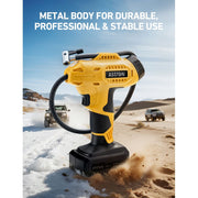 AstroAI C3 Cordless Tire Inflator Air Compressor, 12V Rechargeable Battery Powered, 160 PSI Maximum Pressure, Compact Yellow