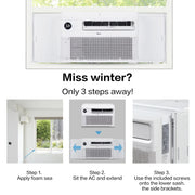 Ktaxon 10000 BTU Inverter Window Air Conditioner With WiFi, Remote & App Control, White