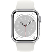 Apple Watch Gen 8 Series 8 41mm Silver Aluminum - White Sport Band MP6M3LL/A
