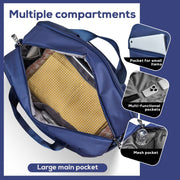 Joyway Travel Duffel Bag with 15.6-Inch Laptop Compartment, Water-Resistant, Carry-On Size, Blue