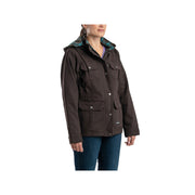 Berne WCH65DBNR560 Softstone Duck Barn Coat for Ladies - Dark Brown - 3XL