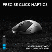Logitech G PRO X2 SUPERSTRIKE Wireless Gaming Mouse, Haptic Inductive Trigger System, HERO 2 Sensor, LIGHTSPEED Wireless, Ultra Lightweight White, 910-007700