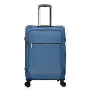 btL BTL-25-24SSBLUE 24-inch Recycled Nylon Softside Checked Upright Luggage, Blue Shadow
