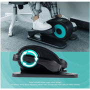 E-Shine Leisure Under Desk Elliptical Machine, Electric Quiet Magnetic Resistance, Portable Seated Leg Exerciser with Remote Control, Fully Assembled, 8 in Height, 500 lb Max Load