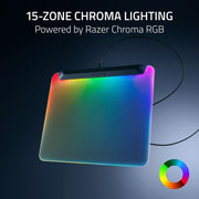 Razer Firefly V2 Pro Gaming Mouse Pad, 15-Zone Chroma RGB Lighting, Micro-Textured Surface, Anti-Slip Base, USB 2.0 Port, Detachable USB Type C Cable