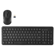 Onn Curve Wireless Keyboard and Mouse Combo, Curved Design, Black