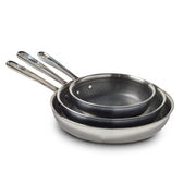 T-fal E525S5DI HybridMesh Tri-Ply Stainless Steel Fry Pan Set, 5 Piece