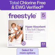 Freestyle FWDPRS5CT44 Hyper Absorbent Ultra Soft Baby Diapers, Size 5, 44 Count