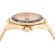 Invicta Pro Diver Men's Quartz Watch, 43mm Gold Stainless Steel Case, Gold Dial, Gold Mesh Band, Water Resistant 100m, 47177