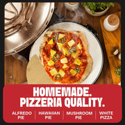 Piezano XL Electric Countertop Pizza Oven, 14-Inch Ceramic Stone Bake, Heats Up to 800F, Dual Heat Control, Removable Stone, Black, 2880