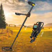 Aneken Professional Metal Detector, Waterproof 10-Inch Coil, Foldable Adjustable Length, Rechargeable 2000mAh Battery, Backlit LCD Display, Includes Carry Bag Shovel Headphones, GT1000