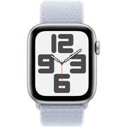 Apple Watch SE 2 44mm Silver Aluminum - Blue Cloud Sport Loop MXET3LL/A