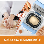 Kitchen in the Box 2lb Bread Maker with 12-in-1 Baking Programs, Auto Fruit Nut Dispenser, 13-Hour Delay Timer, Nonstick Pan, Baby Blue, KBM18