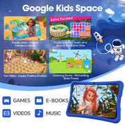 DigiLand 10.1 Inch Kids Tablet, Android 15, 6GB RAM, 64GB Storage, Parental Controls, Blue, MID1050-Kids