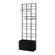 Expert Gardener EG5702464856004 Metal Raised Bed With Trellis, Durable Powder-Coated Iron, Black