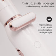 T3 Micro Switch Kit Classic Trio Curling Iron Set with 3 Interchangeable Ceramic Clip Barrels, 1