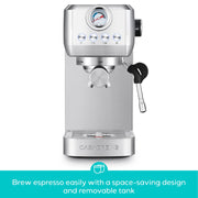 CASABREWS 3700GENSE-US-CAS-SIL-58mm 3700Gense 20 Bar Espresso Machine and Coffee Maker with Milk Frother, Silver