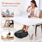 CuPiLo Foot Massager with Heat, Shiatsu Massage, Adjustable Vibration and Compression, Removable Washable Sleeves, Men's Size 13, CPL-5522