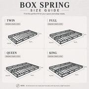Bedsnus 5 Inch Queen Heavy Duty Metal Box Spring Mattress Foundation with Fabric Cover, Foldable, Easy Assembly, BSBS2504-5