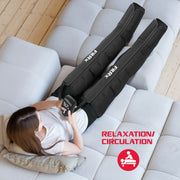 FitRx Recover Max Pro Full Leg Air Compression Massager with 3 Modes, Adjustable Pressure, Timer, Black, Includes Travel Case