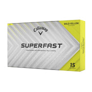 Callaway Superfast Golf Balls, Bold Yellow, 15-Pack, Exceptional Distance and Soft Feel, 643106215