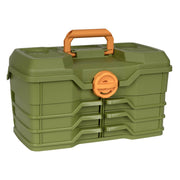 Flambeau Outdoors NextGen 6/0 Large Fishing Tackle Box, Green, 15.5 in, 6 Pivoting Swing Trays, 32 Compartments, 660NGA