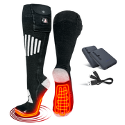 ActionHeat 5V Battery Heated Cotton Knee High Socks for Men, Black, L/XL, 81120128