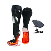 ActionHeat 5V Battery Heated Cotton Knee High Socks for Men, Black, L/XL, 81120128