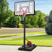 Best Choice Products Adjustable 10ft Regulation-Size Basketball Hoop, 44-Inch Shatterproof Backboard, Height Adjustable 7.5-10ft, Dunkable Rim with Spring Mountings, Portable with Fillable Base and 2 Wheels