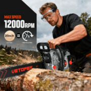 Vetoper 20-6220G(two bars) Gas Chainsaw 62CC 2 Stroke Handed Petrol Gasoline
