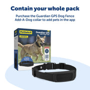 PetSafe Guardian GPS Dog Fence, Advanced AccuGuard Technology, Wireless Virtual Fence, Waterproof Rechargeable Collar, Supports Up to 8 Dogs, Black