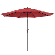 ZUNMOS ZYS-W 9FT Outdoor Patio Umbrella with Push Button Tilt and Crank Handle, Red