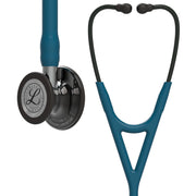 3M Littmann Cardiology IV Stethoscope, High Polish Smoke Chestpiece, Caribbean Blue Tube, Mirror Stem, 27 in, 6234