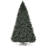 Costway 9Ft Pre-Lit PVC Christmas Tree Hinged 700 LED Lights Green