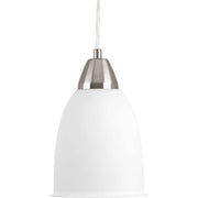 Progress Lighting P5176-0930K9 Contemporary/Soft 1-9W Led 3000K Pendant, Brushed Nickel
